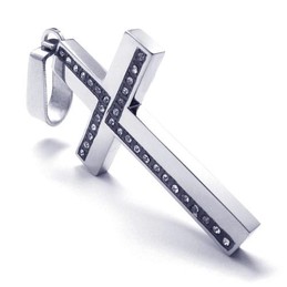 Fashion Mens Cross Titanium Pendant - Free Chian