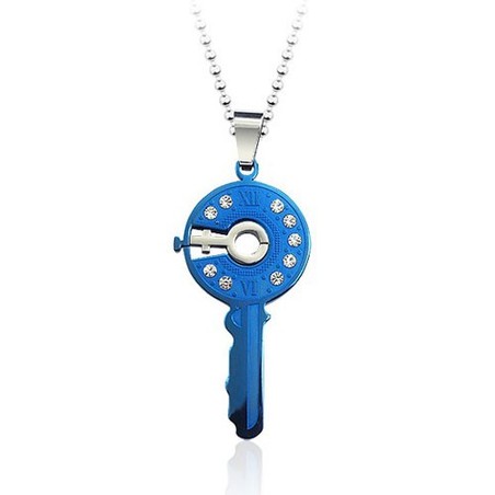 Beautiful Master Key-shaped Titanium Pendant - Free Chain