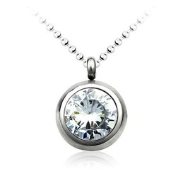 Fashion Titanium Pendant with Diamond - Free Chain
