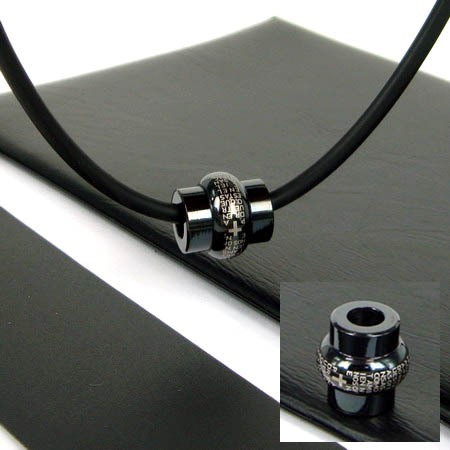 Man Cross Bible Roller Pure Titanium Pendant Necklace Gift