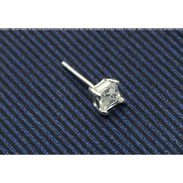 Pure White Square Titanium Earrings 