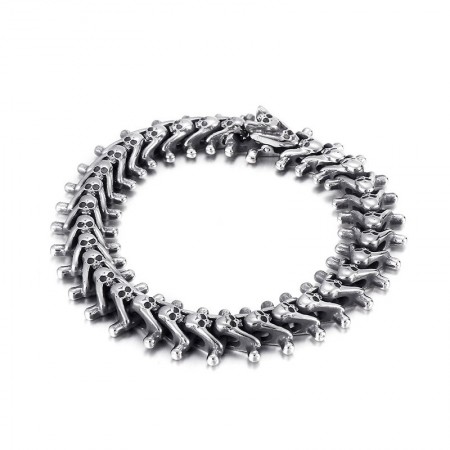   Exaggerated Small skull men's titanium bracelet