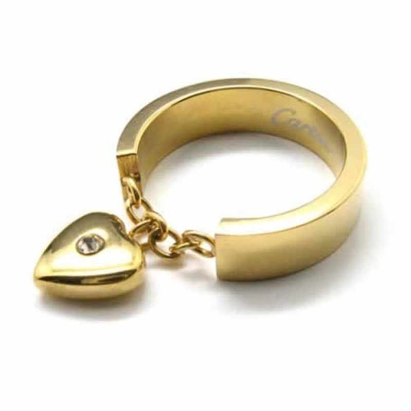 Diamond set 5mm Heart Titanium Ring