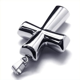 Fashion column Cross Titanium Pendant (Silver) 18992