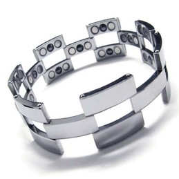 Fashion Tungsten Carbide 22mm Wide Mens Bracelet 15997