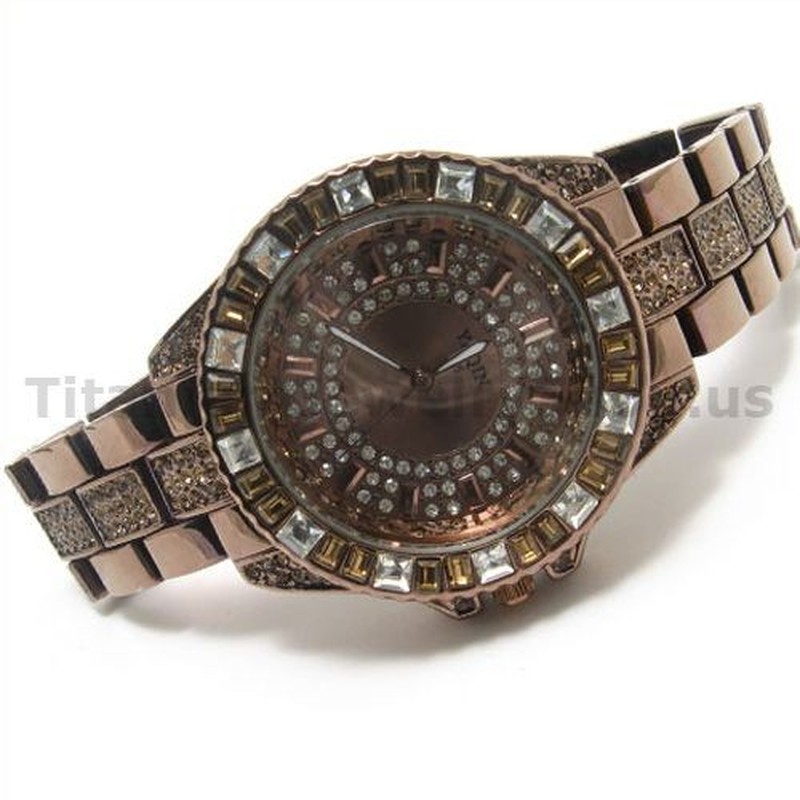 Coffee Waterproof Quality Goods Steel Band Business Fashion Wacthes 14883