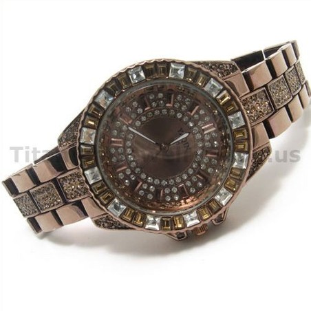 Coffee Waterproof Quality Goods Steel Band Business Fashion Wacthes 14883