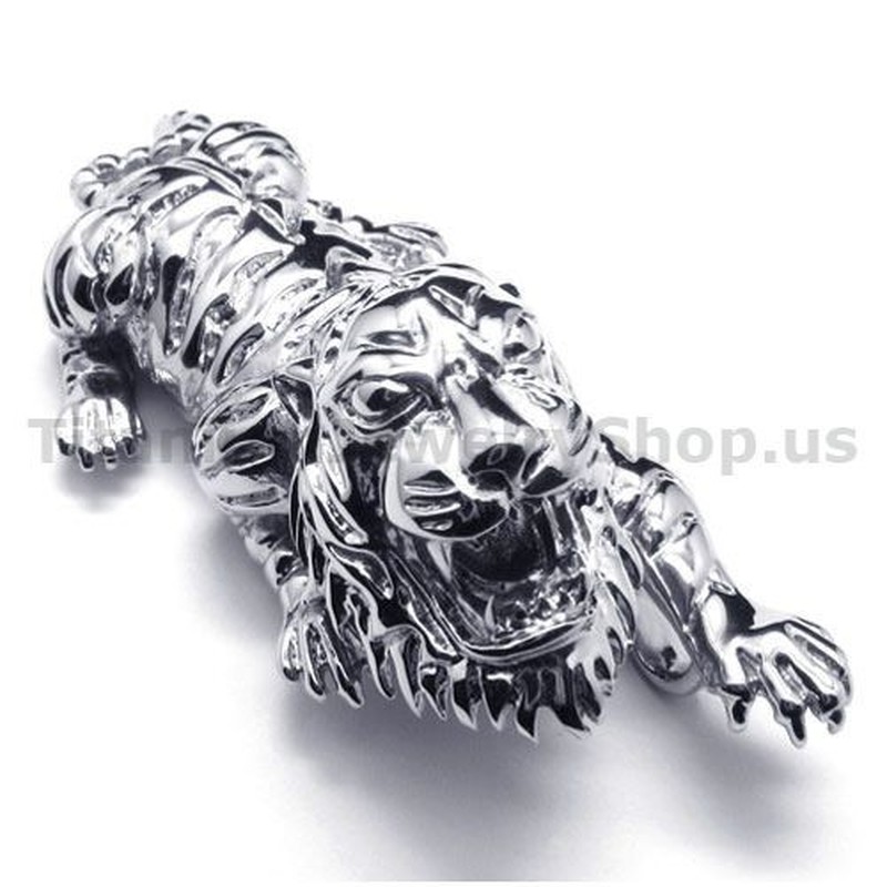 Pure Titanium Tiger Pendant - Free Chain 16522