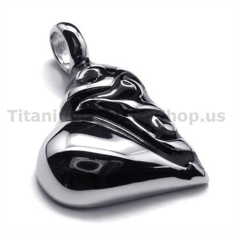 Pure Titanium Love Heart Pendant - Free Chain 18863