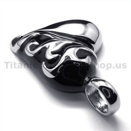 Pure Titanium Love Heart Pendant - Free Chain 18863