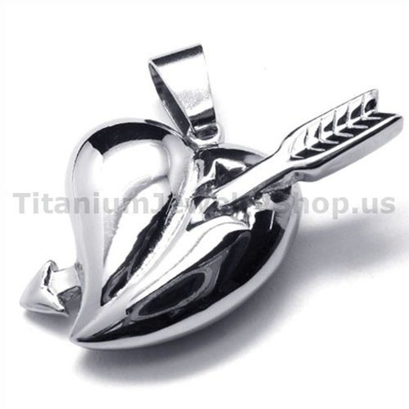 Cupid's arrows Titanium Pendant - Free Chain 19032