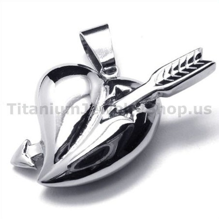 Cupid's arrows Titanium Pendant - Free Chain 19032