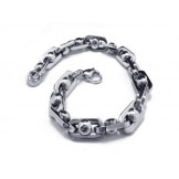 Men's Boy's Charm Silver Pure Titanium Chain Bracelet