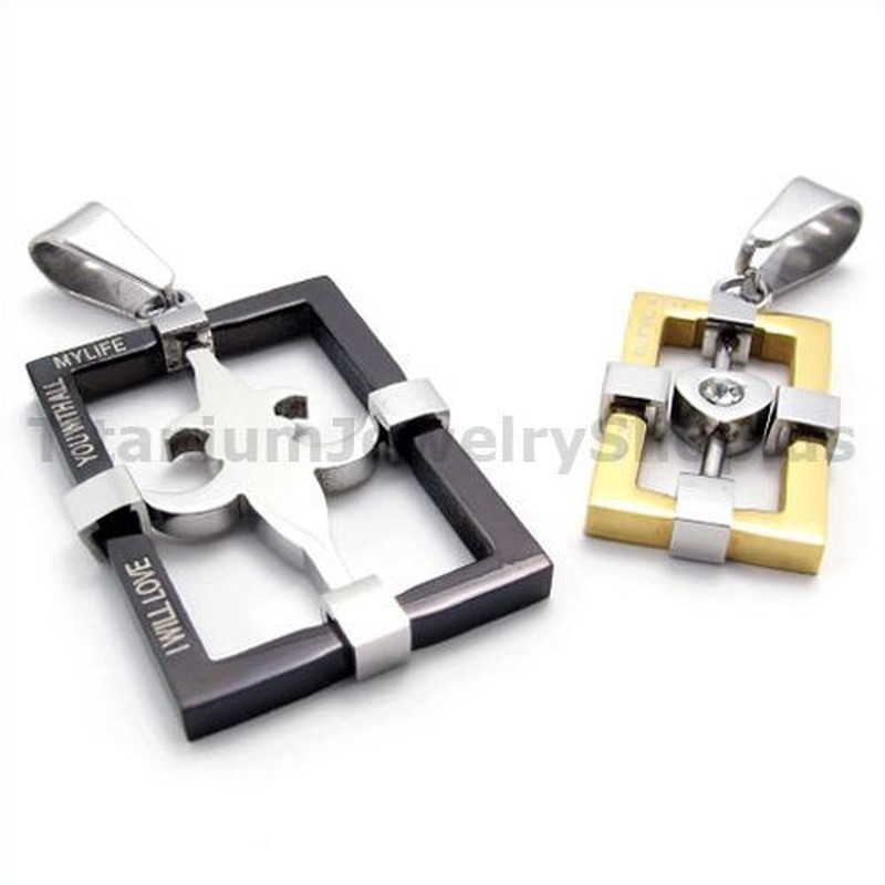 Titanium Lovers Pendants-Free Chains 19370