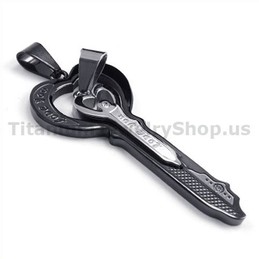 Black Titanium Lovers Key Pendants-Free Chains 19123