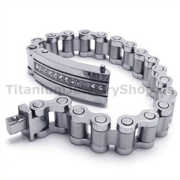 Mens Titanium Bracelet with Diamonds 19050