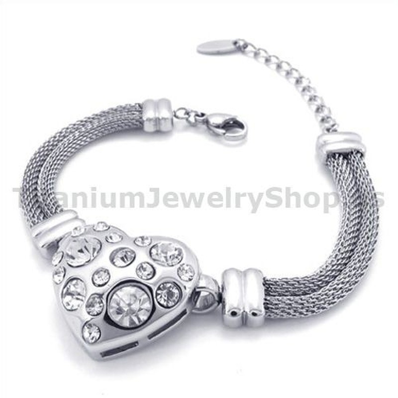 Womens Titanium Bracelet with Diamonds 19350