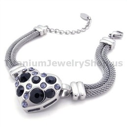 Womens Titanium Bracelet with Diamonds 19351