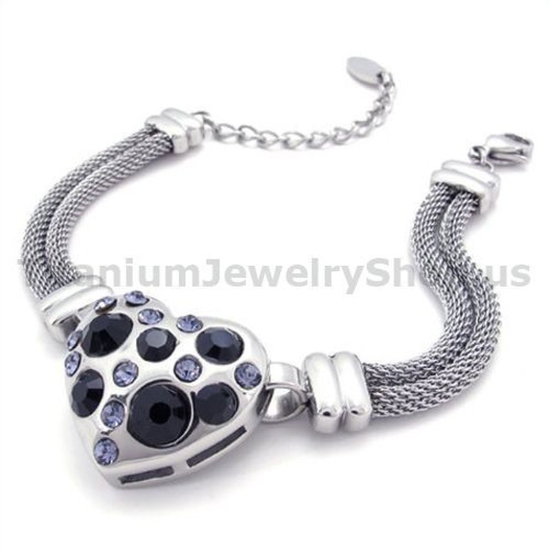 Womens Titanium Bracelet with Diamonds 19351