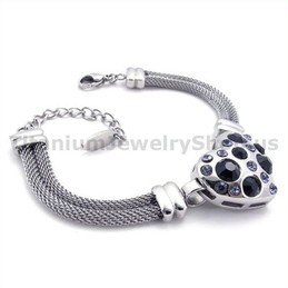 Womens Titanium Bracelet with Diamonds 19351