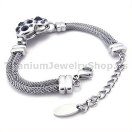 Womens Titanium Bracelet with Diamonds 19351