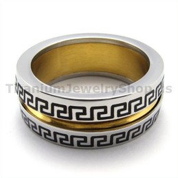 Gloden Titanium Ring 19273