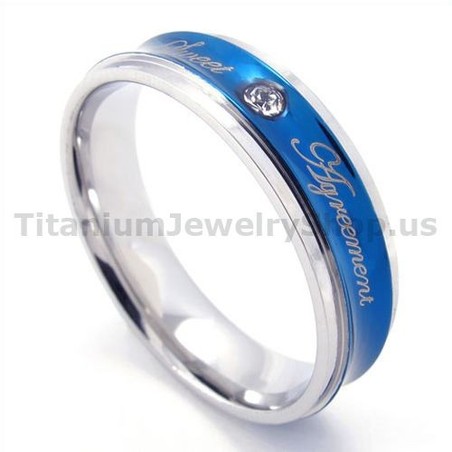 Sweetheart Titanium Ring with Diamond 19306
