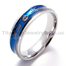 Sweetheart Titanium Ring with Diamond 19306