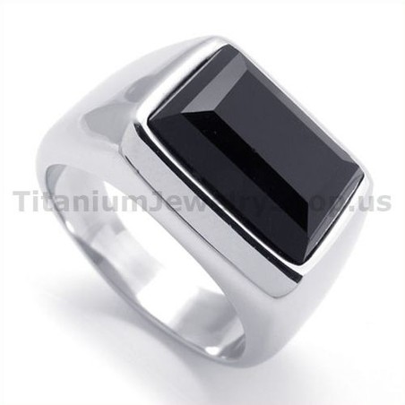 Titanium Ring with Zircon 19308