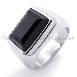 Titanium Ring with Zircon 19308