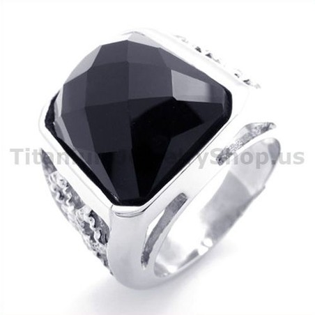 Titanium Ring with Zircon 19354