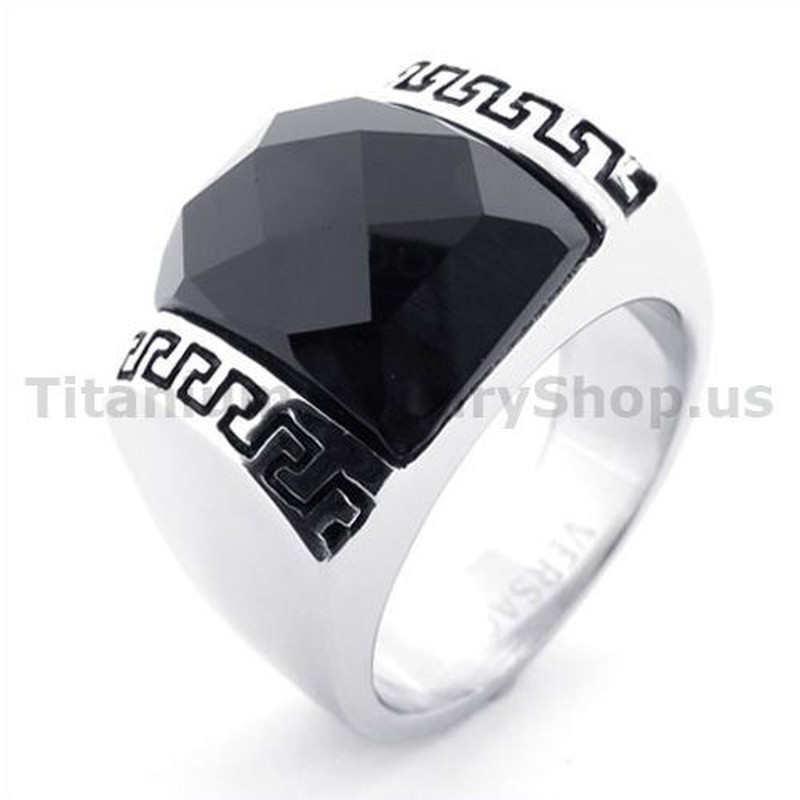 Titanium Ring with Zircon 19355