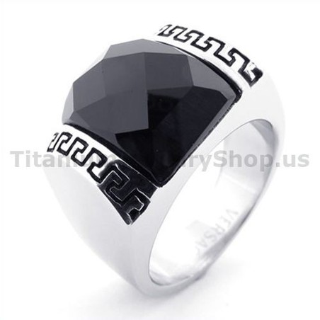 Titanium Ring with Zircon 19355