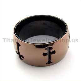 Classical Cross Titanium Ring 19422