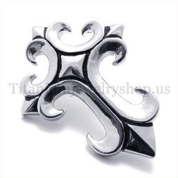 man anchor pure titanium cross pendant 19607