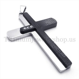 two layers bible fashion titanium cross pendant 19707