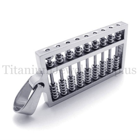 Silver abacus titanium pendant 19950