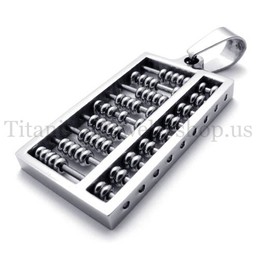 Silver abacus titanium pendant 19950