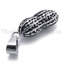 Cute peanut model titanium pendant 19978
