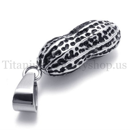 Cute peanut model titanium pendant 19978