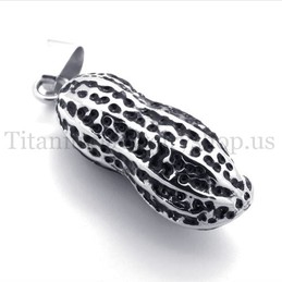 Cute peanut model titanium pendant 19978