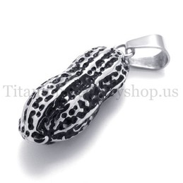 Cute peanut model titanium pendant 19978