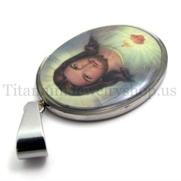 Jesus series titanium pendant 20090