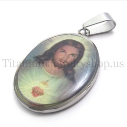 Jesus series titanium pendant 20090