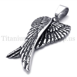 fashion eagle wings titanium pendant 20117
