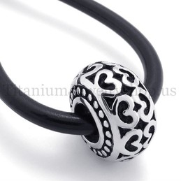 drum model fortunate bead titanium pendant 20125