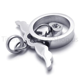2012 New Lovely Silvery Titanium Pendant 20285