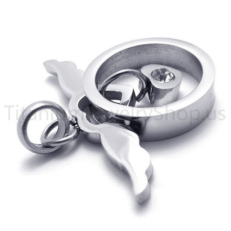 2012 New Lovely Silvery Titanium Pendant 20285