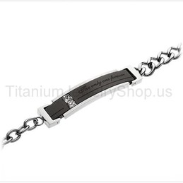 "The only one forever" Titanium Lovers Bracelets