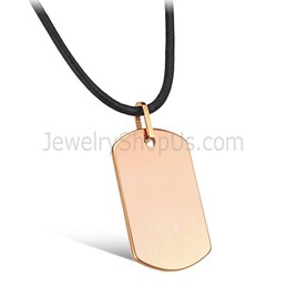 Rose Gold Tungsten Tag Pendant C633